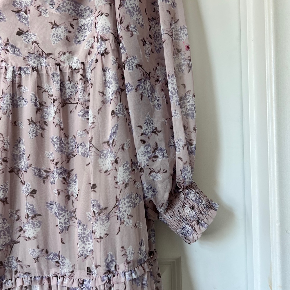 Arula Purple Floral Tiered Maxi Dress Size X‎ - Picture 5 of 8